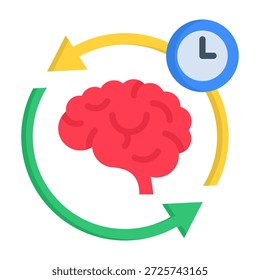 Icono de recuperación de memoria Ilustración vectorial de estilo plano