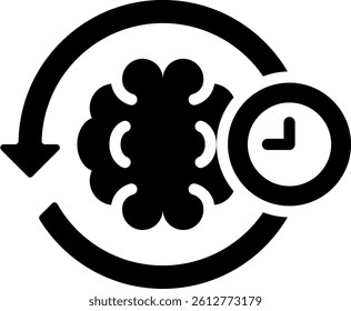 Memory Recall Icon Glyph Vector Illustration