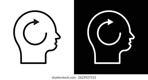 Memory recall icon vector for web and mobile app. Symbol isolated.