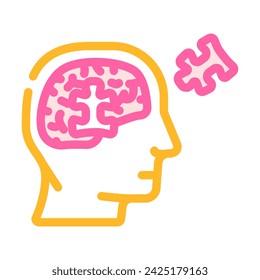memory recall neuroscience neurology color icon vector. memory recall neuroscience neurology sign. isolated symbol illustration
