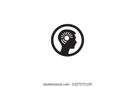 Memory refresh black flat icon, vector sign, Head and reload on white background