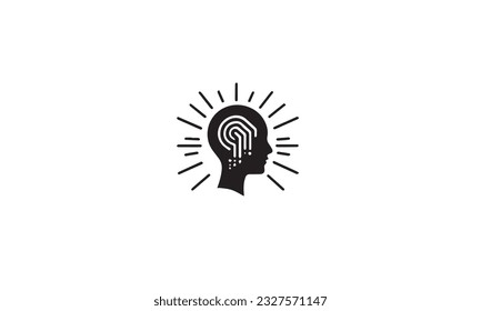 Memory refresh black flat icon, vector sign, Head and reload on white background