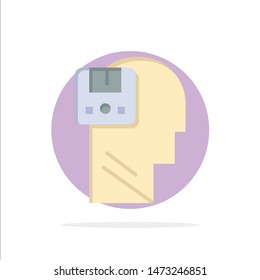 Memory, Save, Data, User, Male Abstract Circle Background Flat color Icon