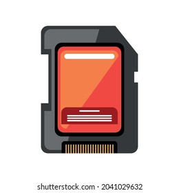 memory sd card icon isolated