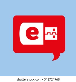 Memory Stick E-Signature Icon Speech Bubble