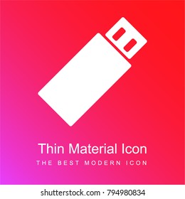 Memory stick red and pink gradient material white icon minimal design