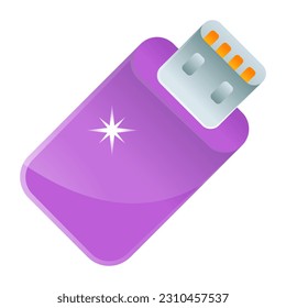 Memory stick, universal serial bus flat icon
