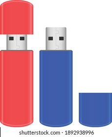 Vektorgrafik von Speichersticks und Illustration