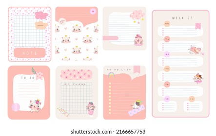 Memory sticker. Memo stick for write notes, notepad pages set. Sticky organizing elements with cute design, memories or diary nowaday vector pad kit