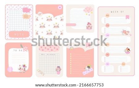 Memory sticker. Memo stick for write notes, notepad pages set. Sticky organizing elements with cute design, memories or diary nowaday vector pad kit