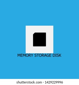 memory storage disk icon sign signifier vector