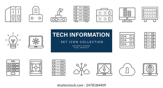Memory Storage  icon collection vector design