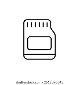 Memory Storage Icon: A Line Art Representation of Data Preservation
