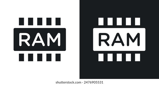 Memory thin vector icon collection.