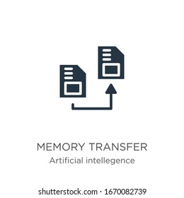 Memory transfer icon vector. Trendy flat memory transfer icon from artificial intellegence and future technology collection isolated on white background. Vector illustration can be used for web and 