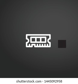 Memory vector icon. Memory concept stroke symbol design. Thin graphic elements vector illustration, outline pattern for your web site design, logo, UI. EPS 10.