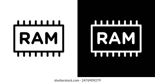 Memoryvector icon set on white background.