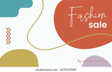 Memphhis style Banner Social Media Post Templates. Editable Social Media Post