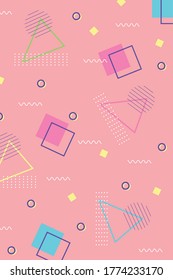 memphis 80s 90s style abstract trendy style applicable for brochures vector illustration