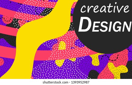 Memphis. 90s pattern. Geometric shapes background. Vector Illustration. Hipster style 80s-90s. Abstract colorful funky background.