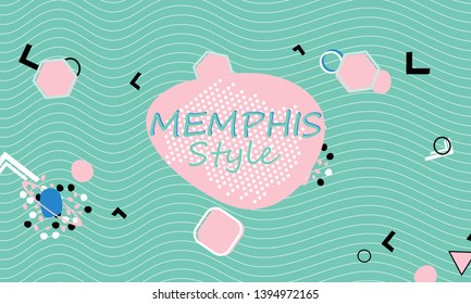 Memphis. 90s pattern. Geometric shapes background. Vector Illustration. Hipster style 80s-90s. Abstract colorful funky background.