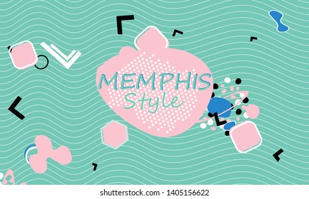 Memphis. 90s pattern. Geometric shapes background. Vector Illustration. Hipster style 80s-90s. Abstract colorful funky background.
