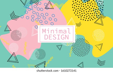 Memphis. 90s pattern. Geometric shapes background. Vector Illustration. Hipster style 80s-90s. Abstract colorful funky background.