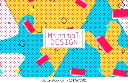 Memphis. 90s pattern. Geometric shapes background. Vector Illustration. Hipster style 80s-90s. Abstract colorful funky background.