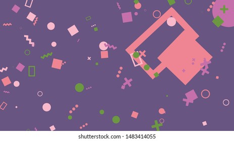 Memphis abstract background art screen