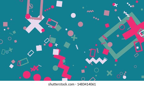 Memphis abstract background art screen