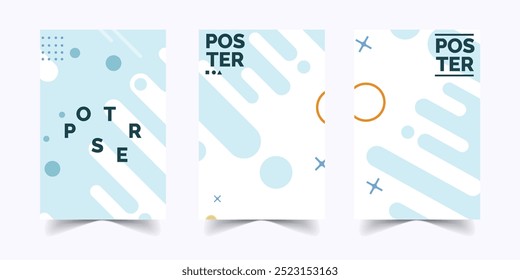 Diseño de Plantillas de fondo Abstractas de Memphis