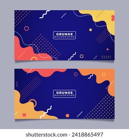 Memphis abstract banner design. Geometric memphis abstract background