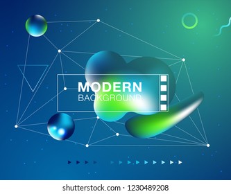 Memphis abstract color background design