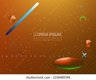 Memphis abstract color background design