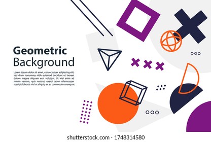 Memphis abstract colorful design background ,