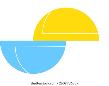Memphis Abstract Design Yellow and Blue