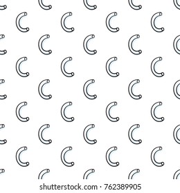 Memphis abstract geometric seamless pattern with blue confetti elements. Hipster vintage 80s-90s pop art style funky banner design. Vector graphic black line on white background.