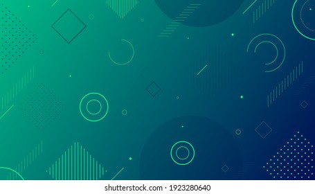 Fondo geométrico verde abstracto de Memphis