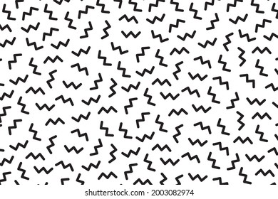 Memphis patrón abstracto sobre fondo blanco. Vector Eps10