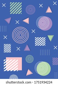 memphis abstract shapes compositions 80s 90s style background vector illustration