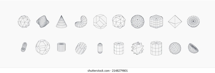 Memphis abstract shapes on white background. Vintage retro design. Retro line art with black abstract shapes on white background.
