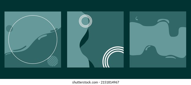 Memphis Abstract Square Background Templates collection