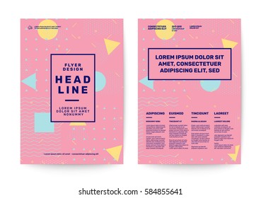 Memphis art background for Corporate Identity Template Poster Brochure Flyer design Layout vector template