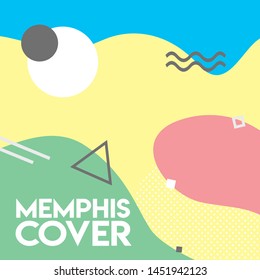 Memphis Art Cover Vector for Background or Wallpaper 