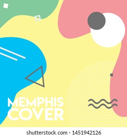 Memphis Art Cover Vector for Background or Wallpaper 