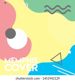 Memphis Art Cover Vector for Background or Wallpaper 