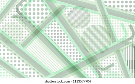 Memphis background. Abstract background with color lines and different elements for textile or wallpaper. Retro-Fututristic Background with Color Elements in Disco Style. Vector Texture.