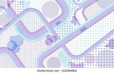 Memphis background. Abstract background with color lines and different elements for textile or wallpaper. Retro Pattern with Color Elements for your Design. Vector Texture.