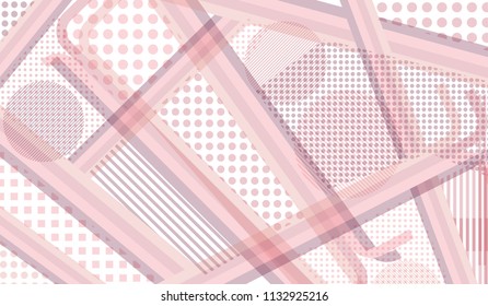 Memphis background. Abstract background with color lines and different elements for textile or wallpaper. Retro Pattern with Color Elements for your Design. Vector Texture.