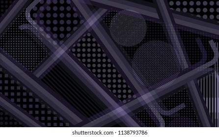 Memphis background. Abstract background with color lines and different elements for textile or wallpaper. Pop-Art Style. Vintage Background with Color Elements in Disco Style. Vector Texture.